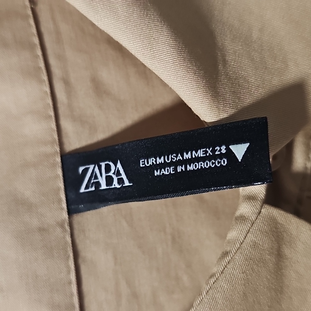 Zara Puff Button-Down Mini Dress Size‎ M - Picture 4 of 10
